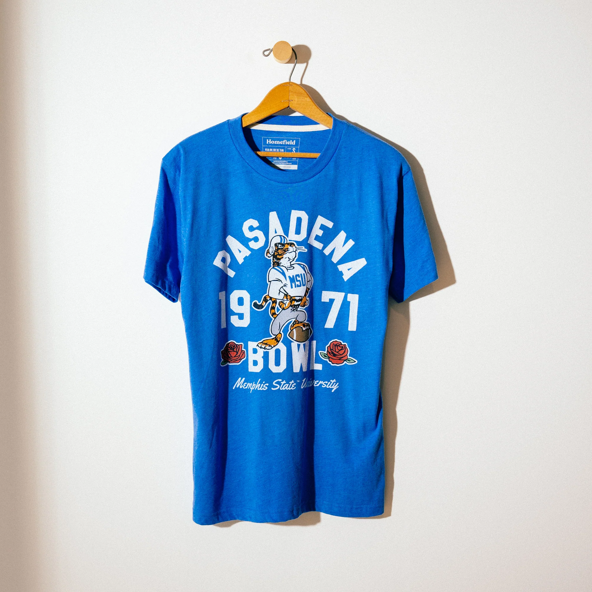 Memphis State 1971 Pasadena Bowl Roses Tee - Image 2