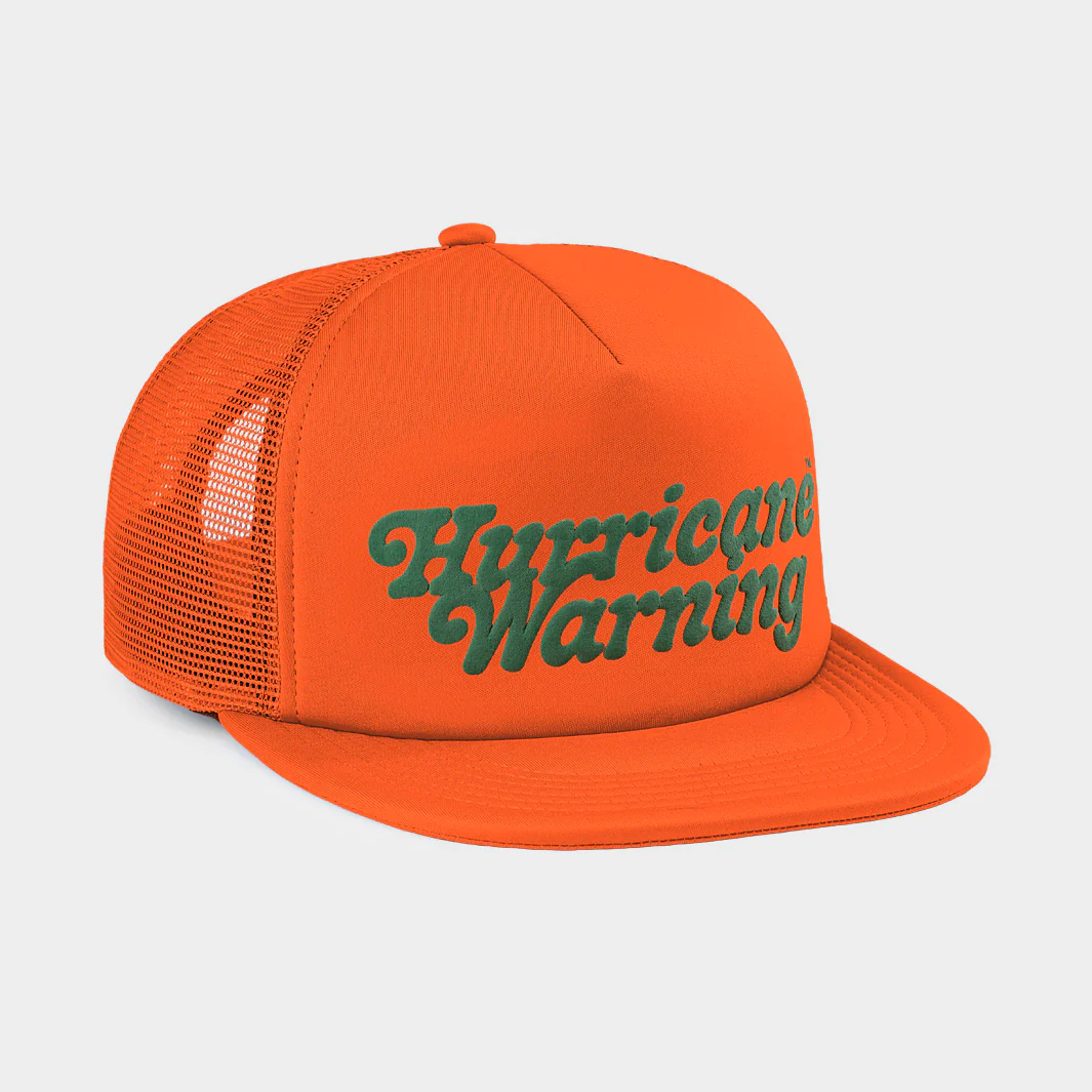 Miami "Hurricane Warning" Puff Ink Trucker Hat - Image 2