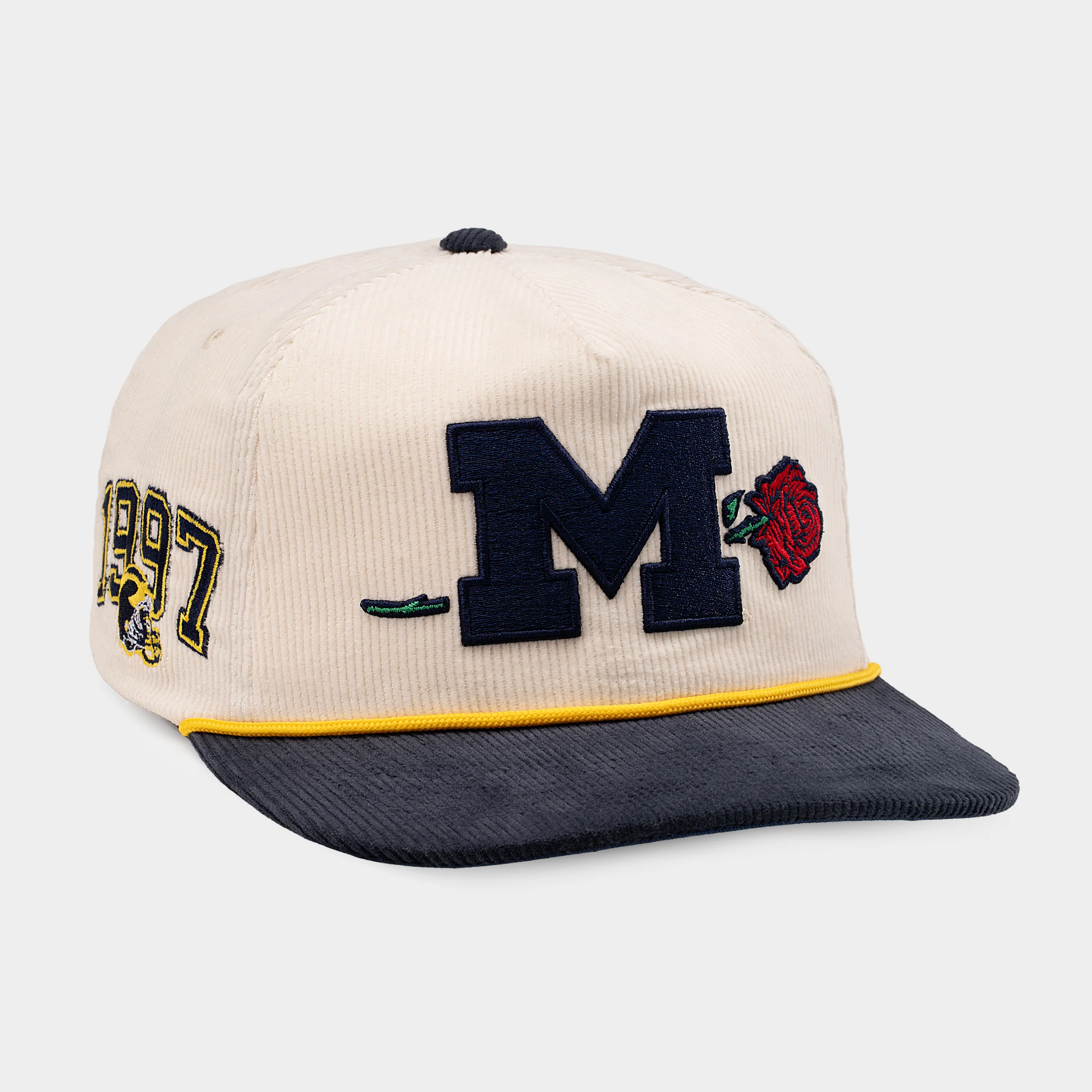 Michigan 1997 National Champs Roses Corduroy Hat - Image 2