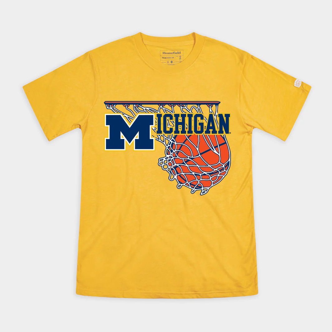 Michigan Block M Retro Basketball Tee