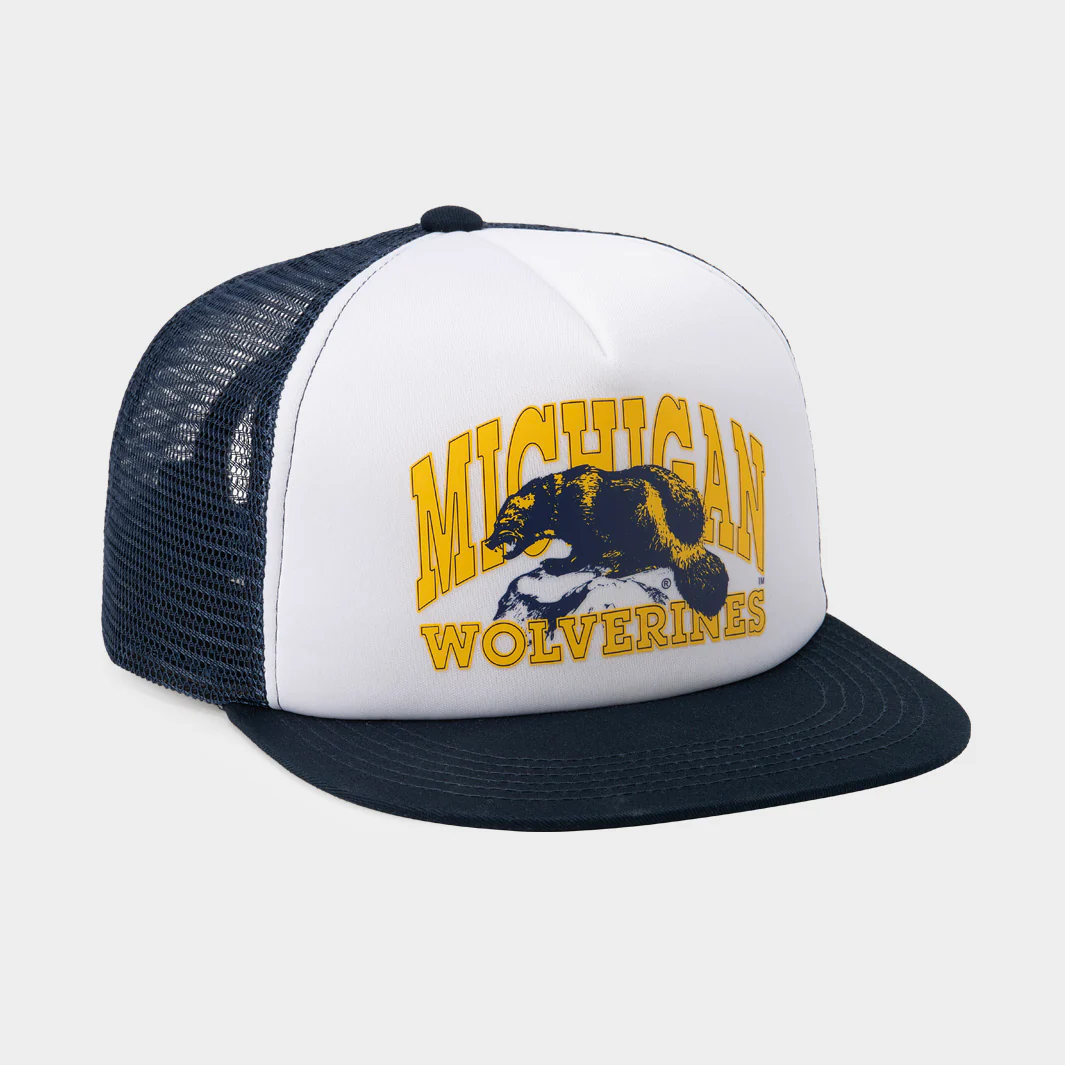 Michigan Growling Wolverine Retro Trucker Hat - Image 2
