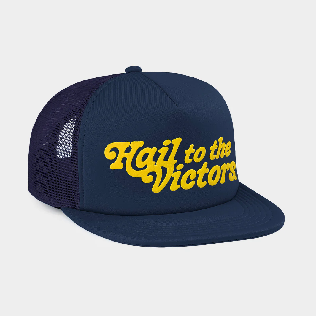 Michigan "Hail" Puff Ink Trucker Hat - Image 2