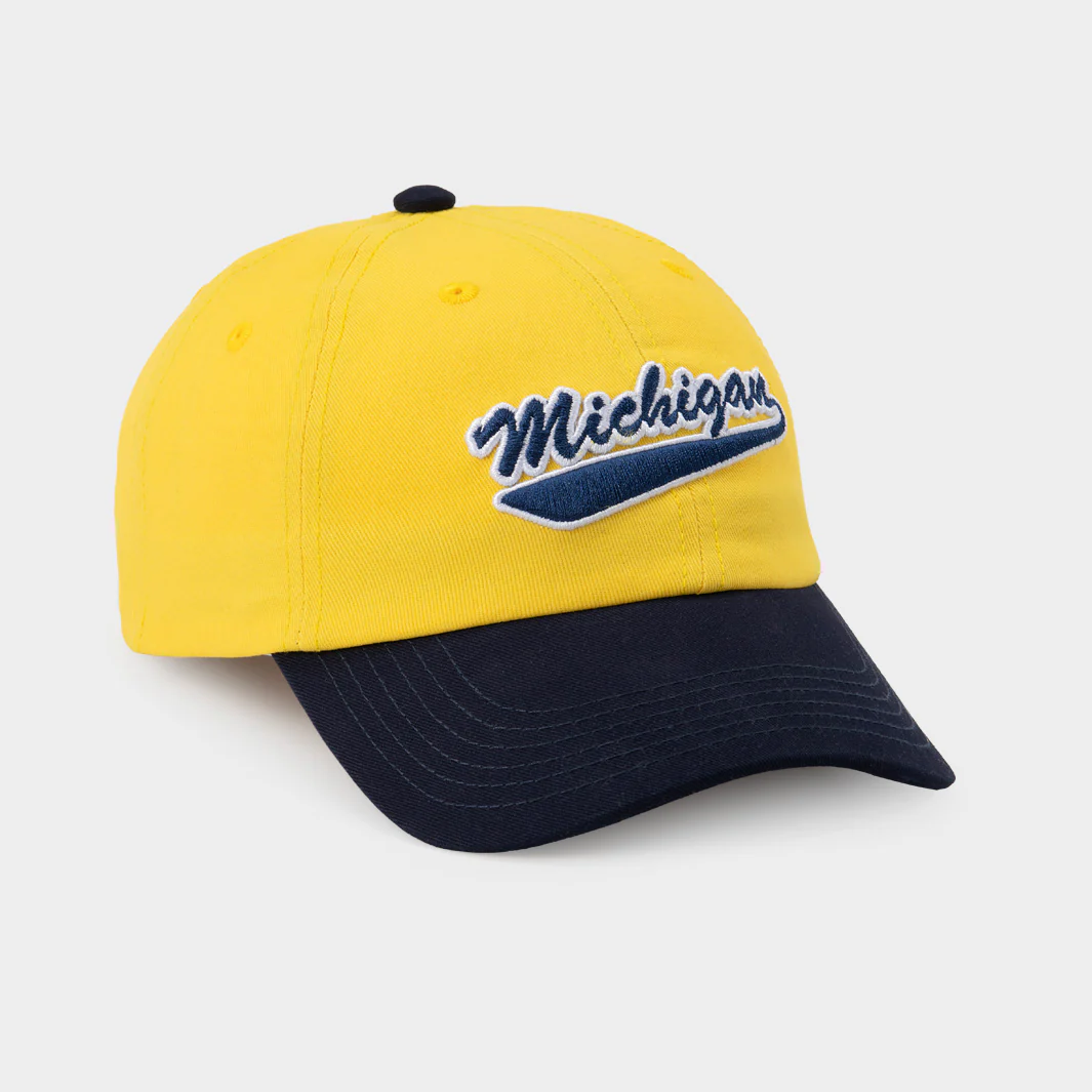 Michigan Hockey Script Two-Tone Dad Hat - Image 2