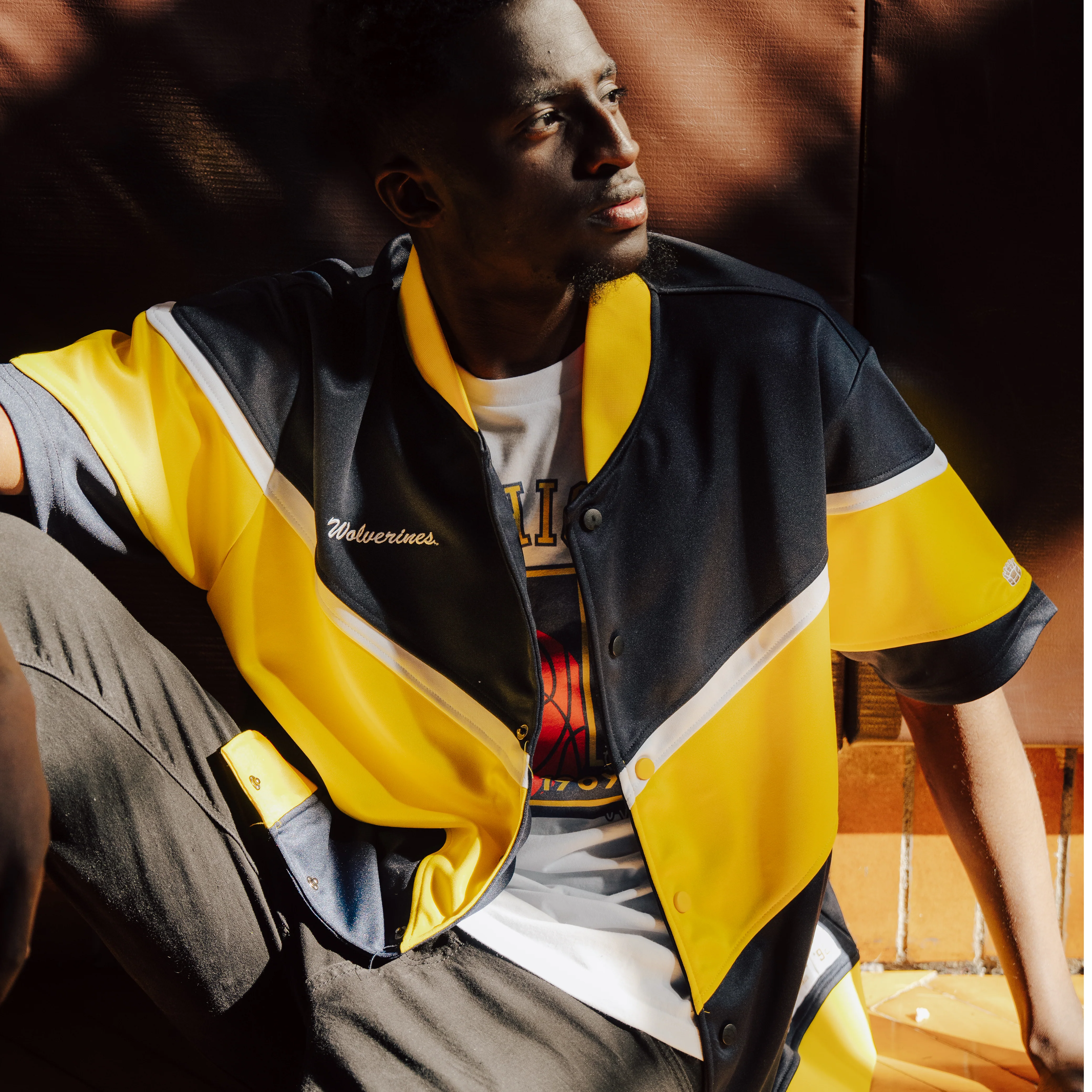 Michigan Men's Basketball 1992 Vintage Shooting Shirt - Image 3
