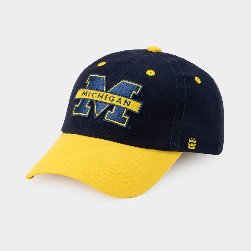 Michigan Retro Logo and Wordmark Two-Tone Dad Hat