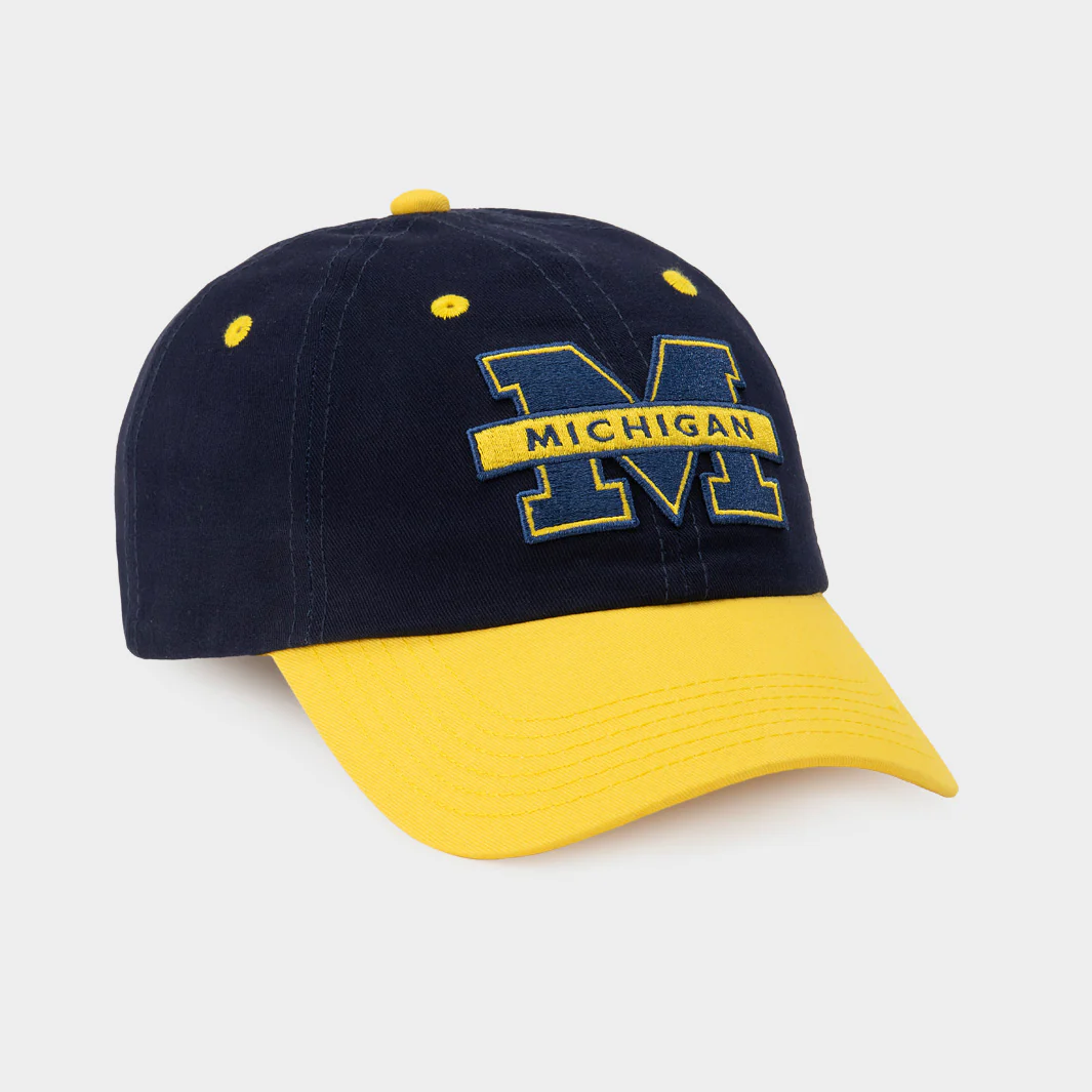 Michigan Retro Logo and Wordmark Two-Tone Dad Hat - Image 2