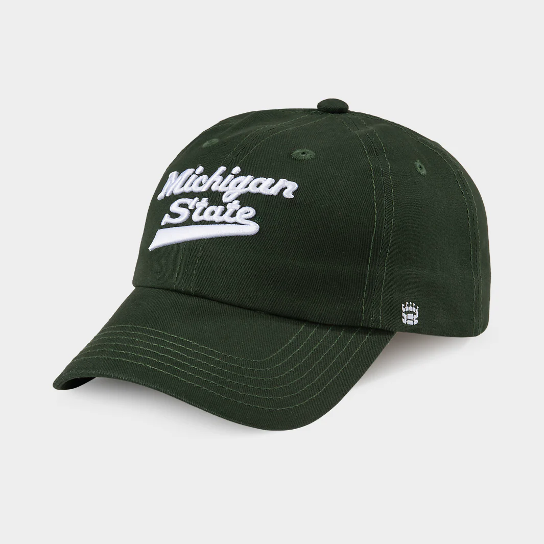 Michigan State Hockey Script Dad Hat