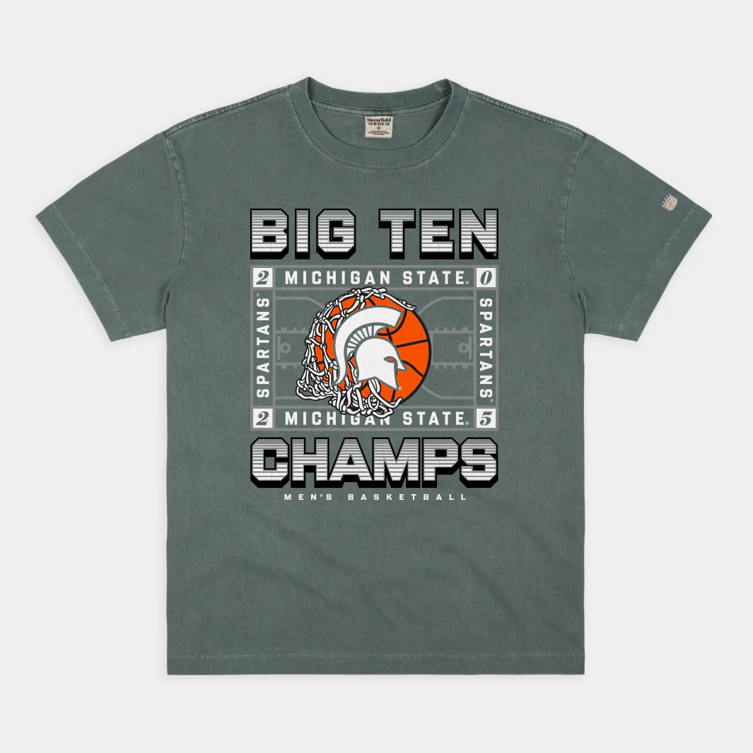Michigan State Men's Basketball 2025 Big Ten Champs Heavyweight Tee
