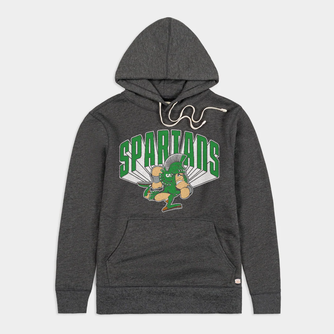 Michigan State Retro Running Sparty Hoodie