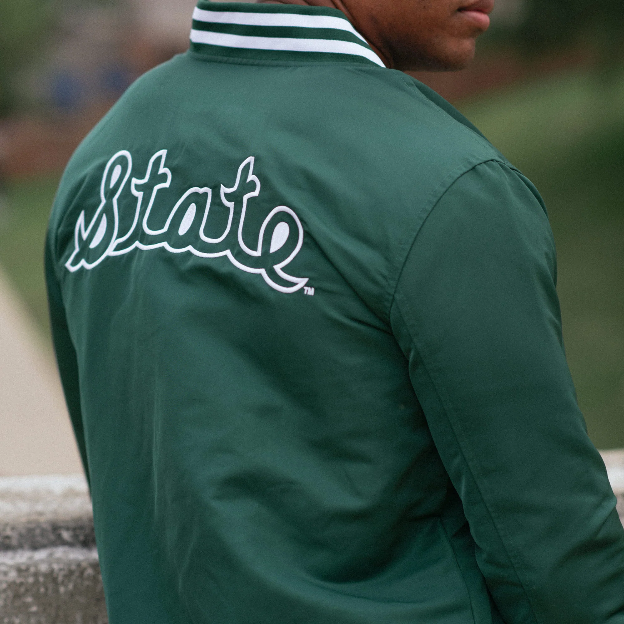 Michigan State Script Bomber Jacket - Image 5