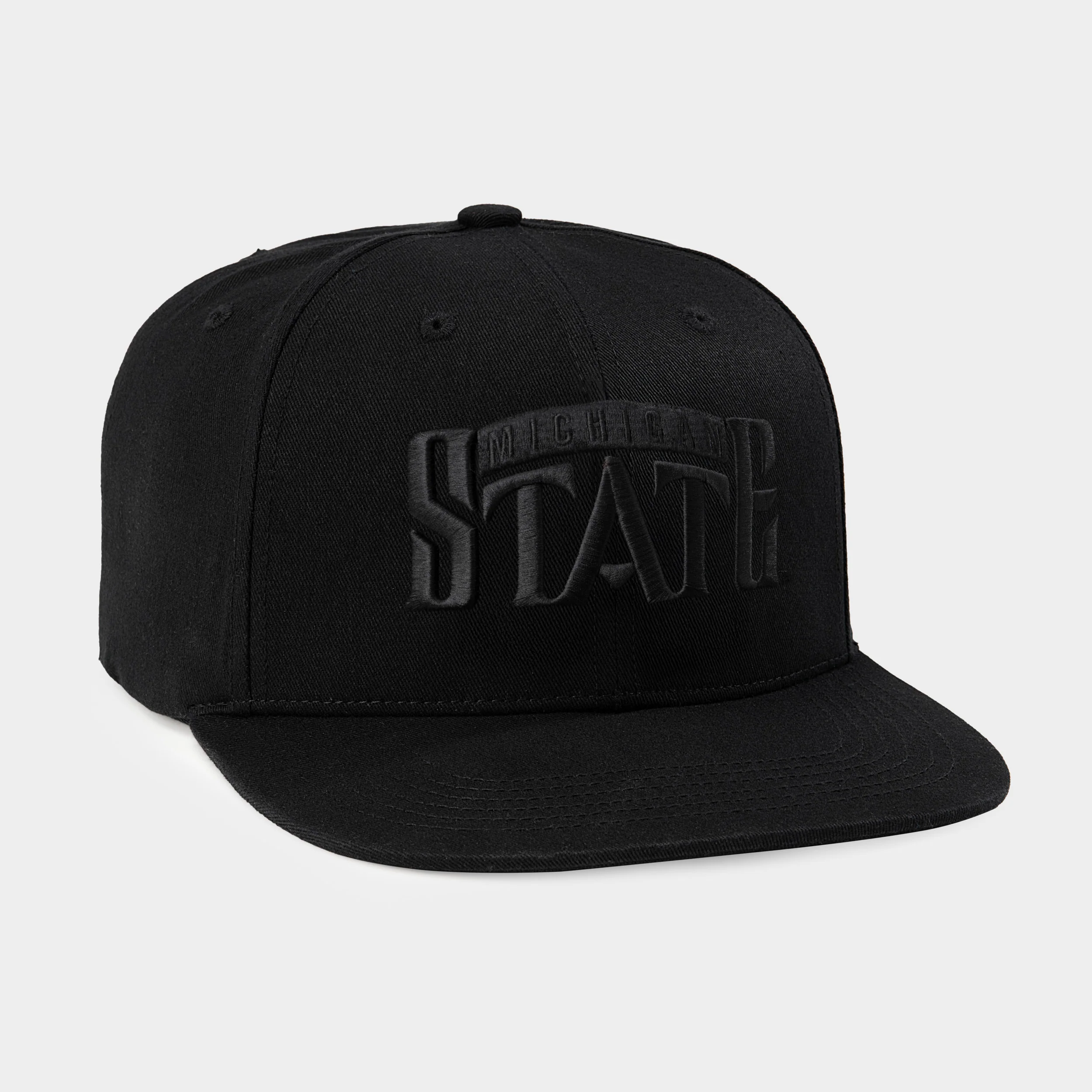 Michigan State Spartans Logo Blackout Snapback Hat - Image 2