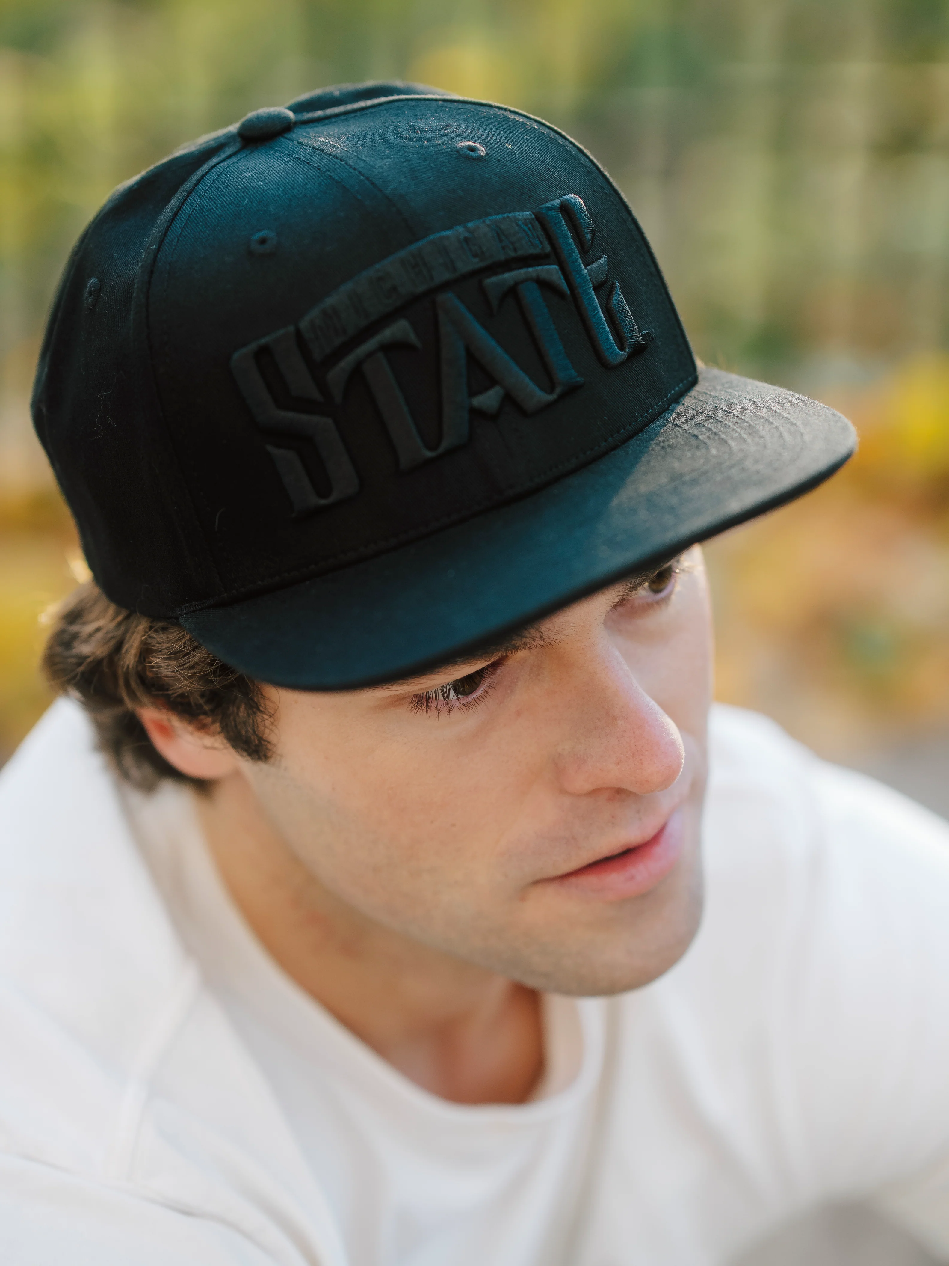 Michigan State Spartans Logo Blackout Snapback Hat - Image 4