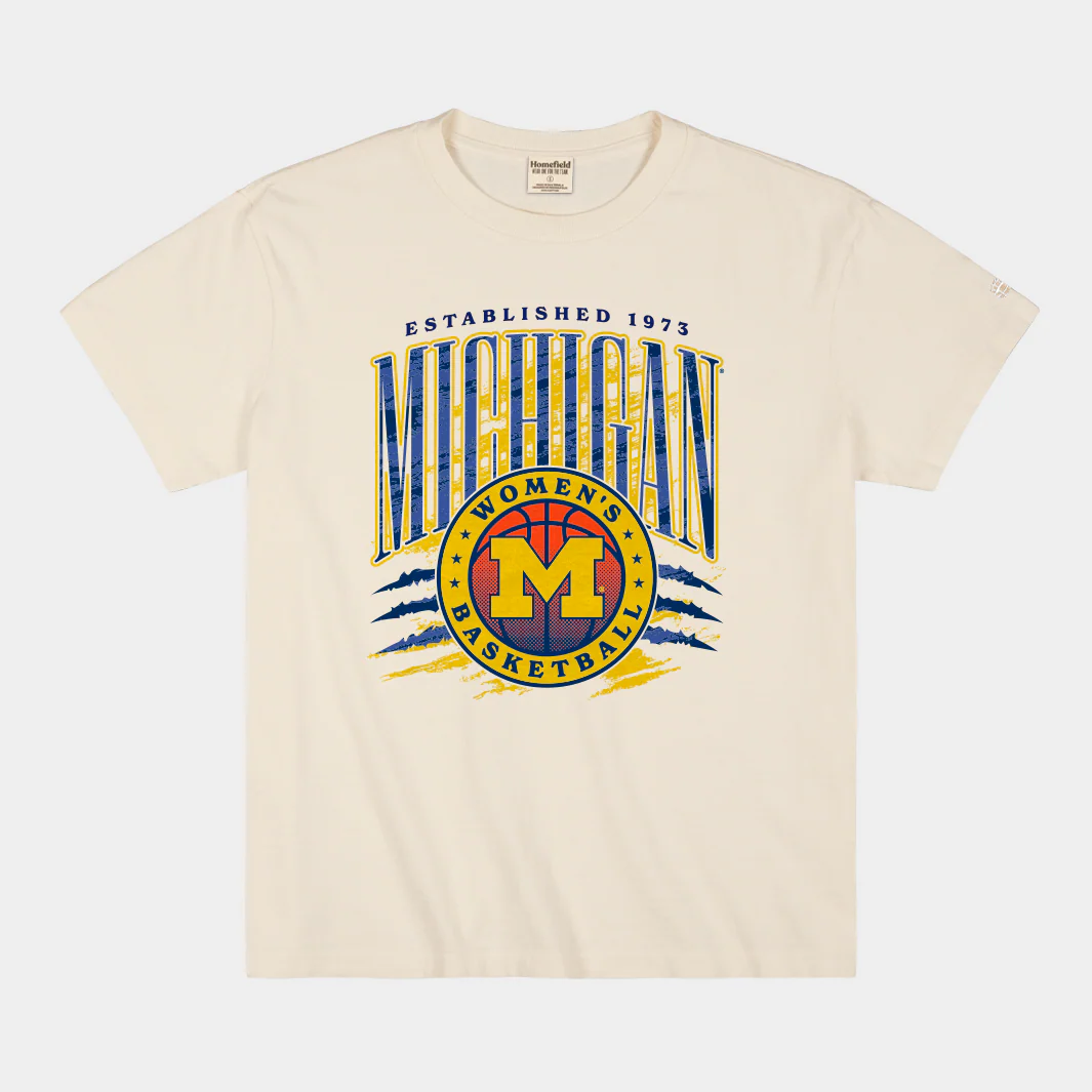 Michigan Women's Basketball Vintage Heavyweight Tee