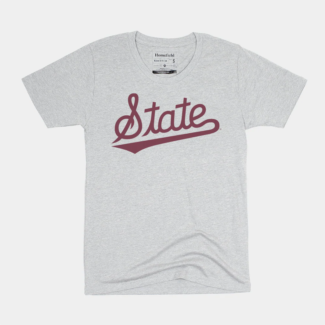 Mississippi State Baseball Script Women's Tee