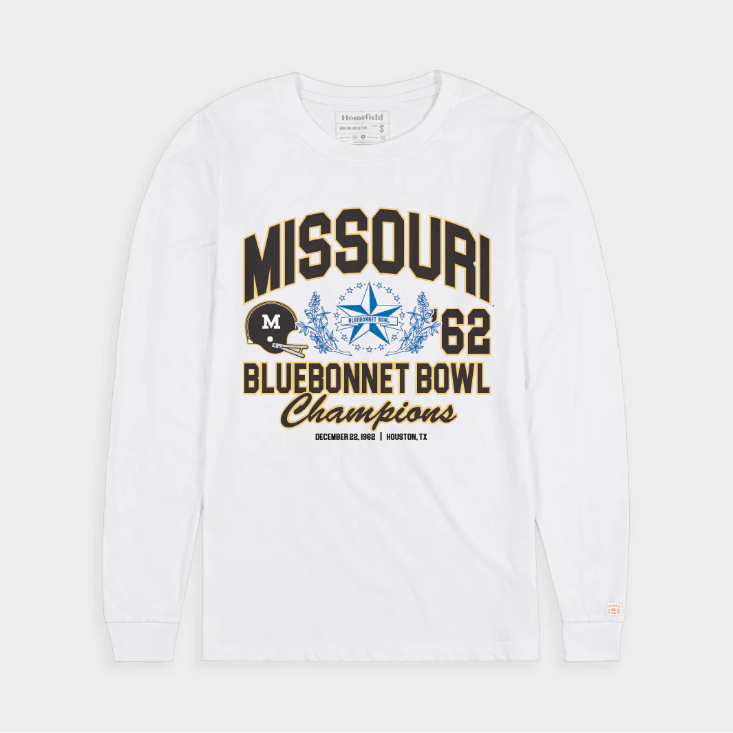 Mizzou Football 1962 Bluebonnet Bowl Champs Long Sleeve