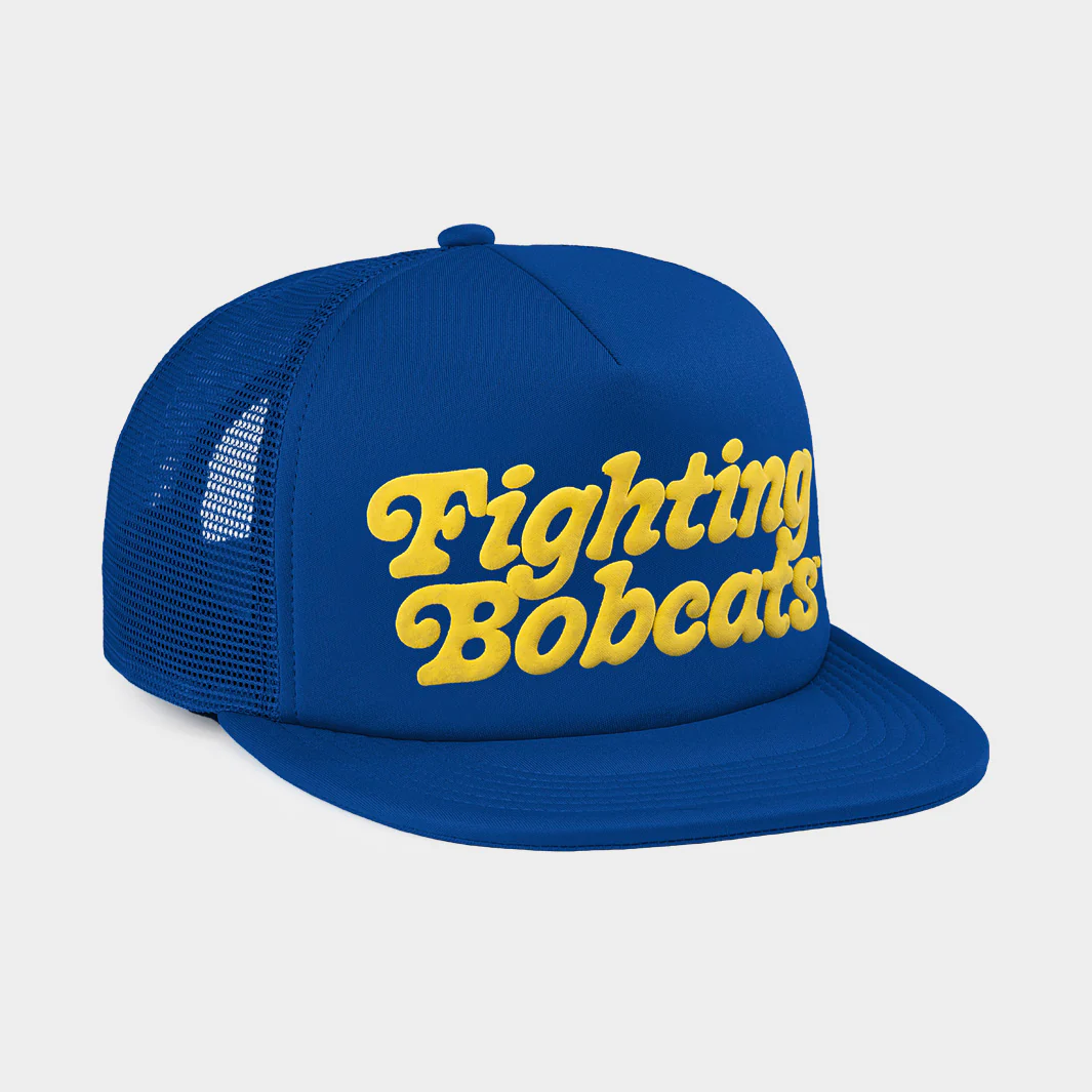 Montana State "Fighting Bobcats" Puff Ink Trucker Hat - Image 2