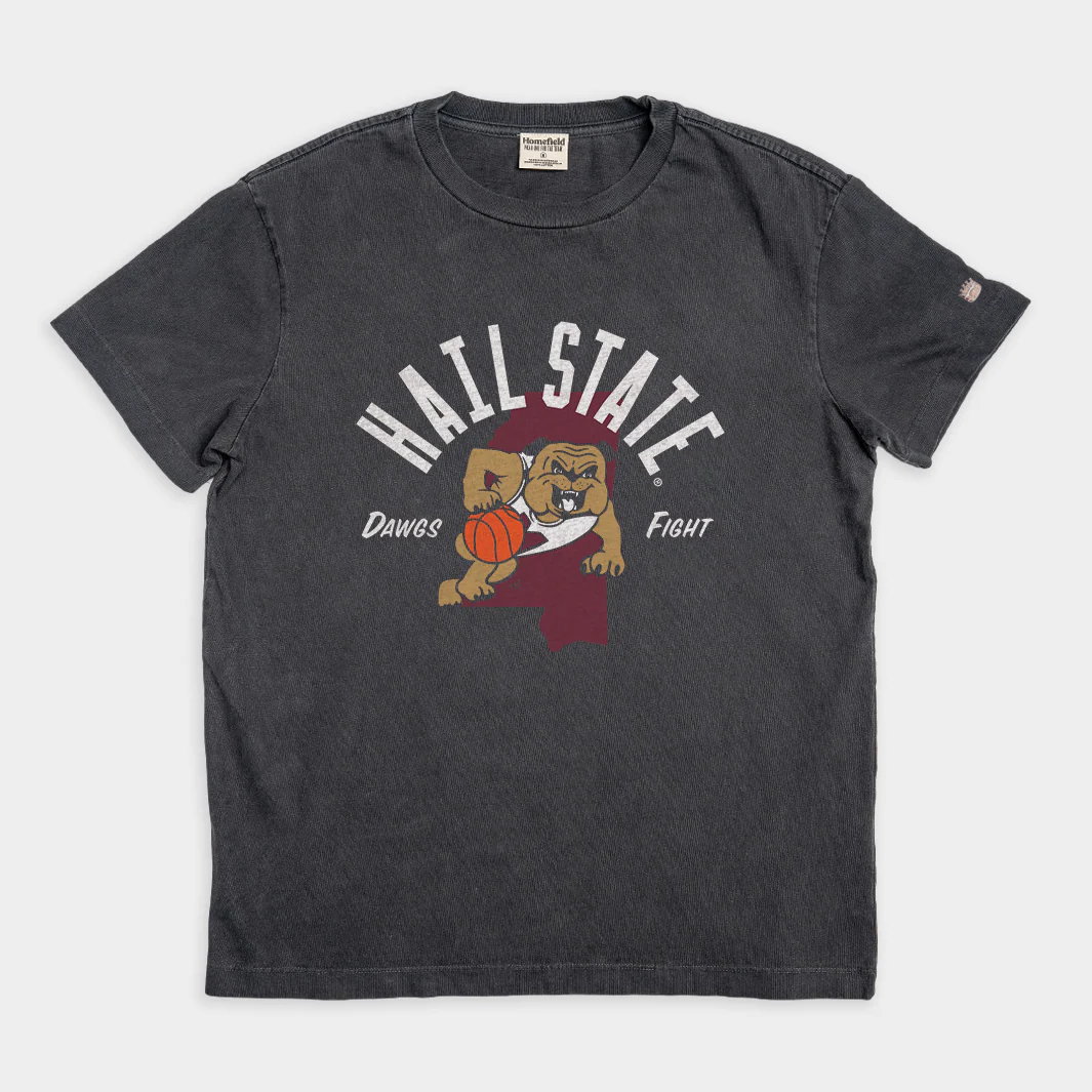 MSU "Hail State" Retro Basketball Heavyweight Tee