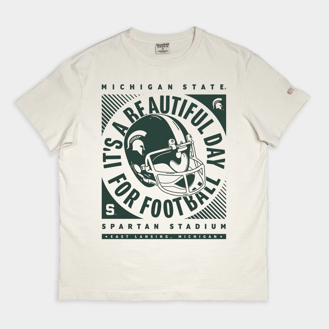MSU "It's a Beautiful Day For Football" Vintage Heavyweight Tee