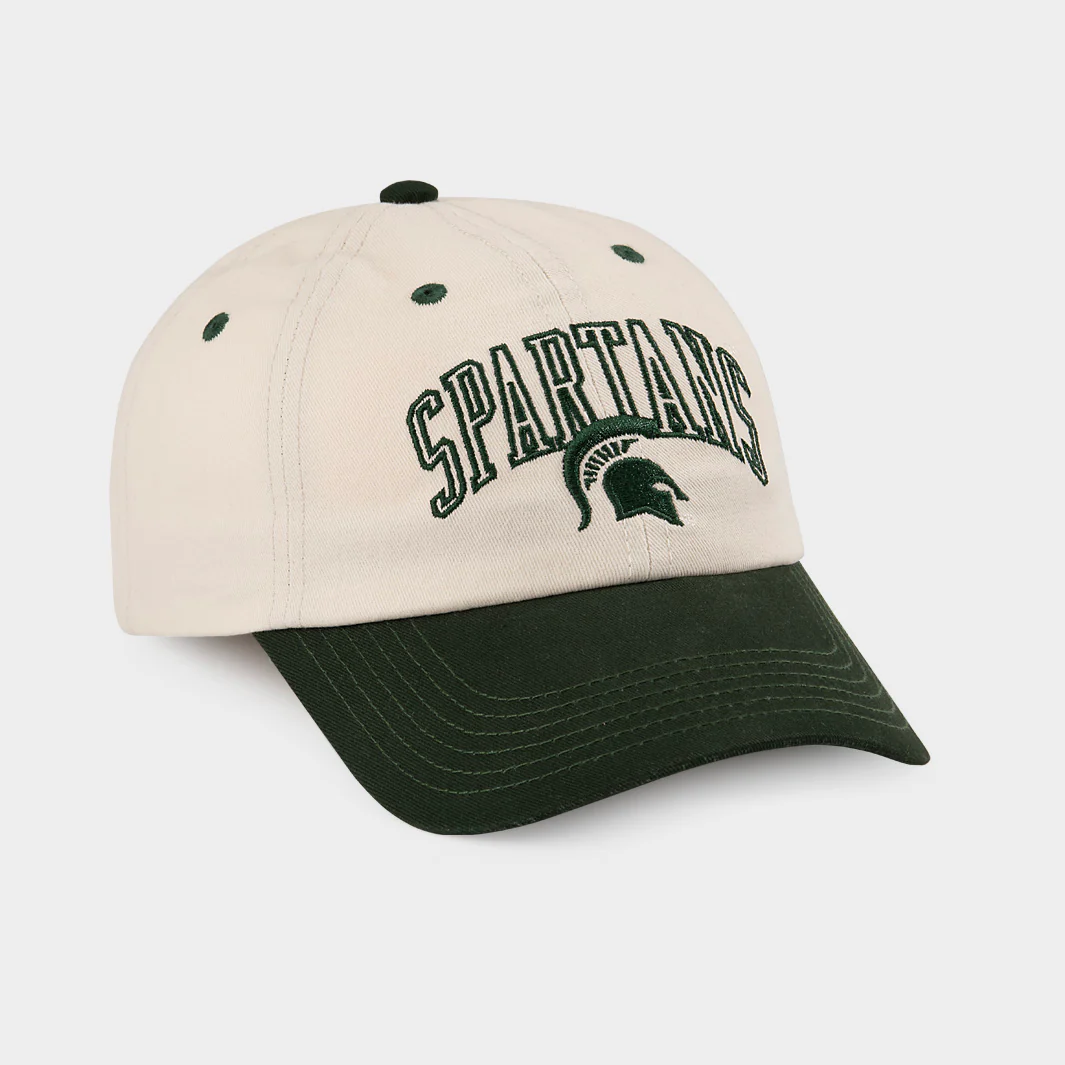 MSU Spartans Helmet Logo Two-Tone Dad Hat - Image 2