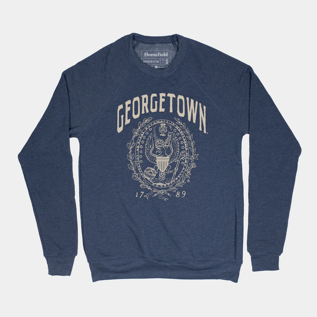 Navy Georgetown Seal Crewneck