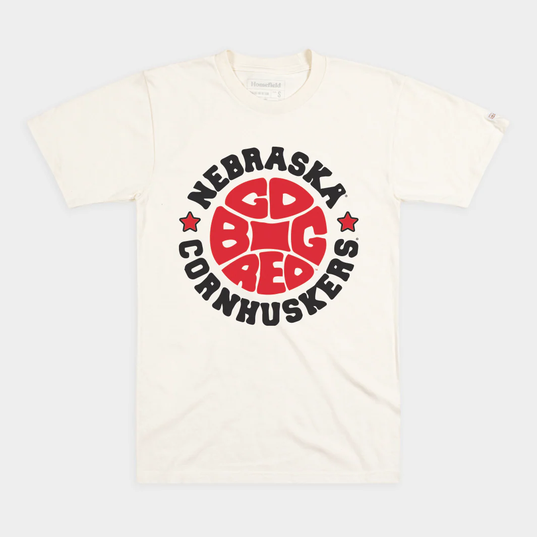 Nebraska Big Red Basketball 1970s Logo Tee