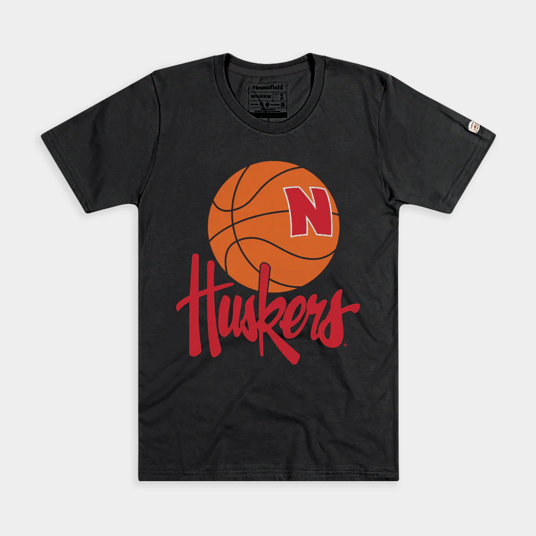 Nebraska Cornhuskers 1990s Basketball Logo Tee
