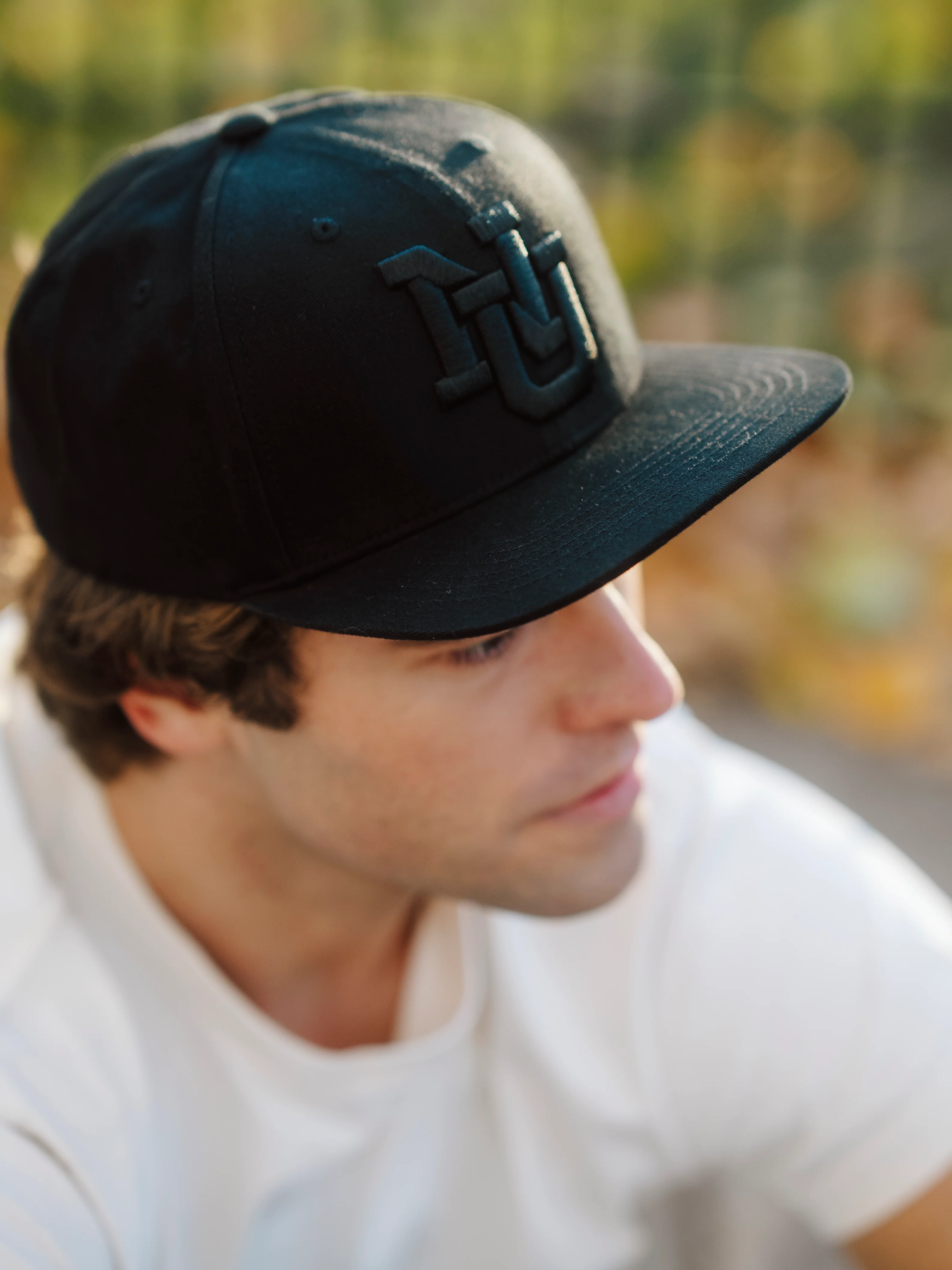 Nebraska Cornhuskers Logo Blackout Snapback Hat - Image 4