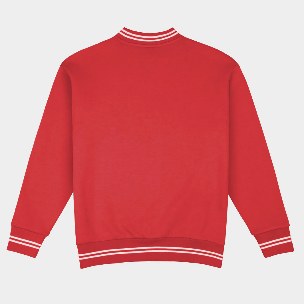Nebraska Football Embroidered Tri-Stripe Crewneck - Image 2