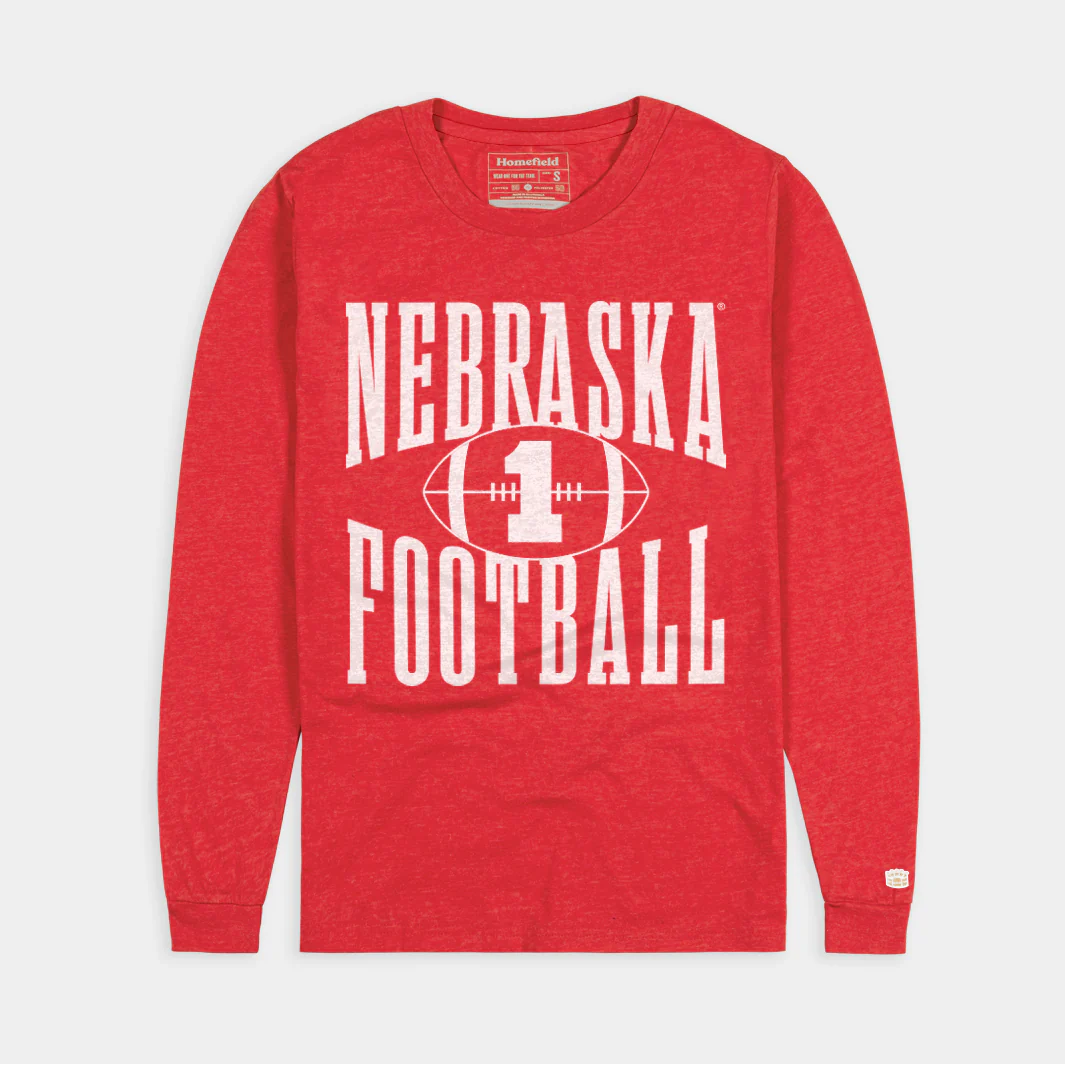 Nebraska Football "No. 1" Retro Long Sleeve