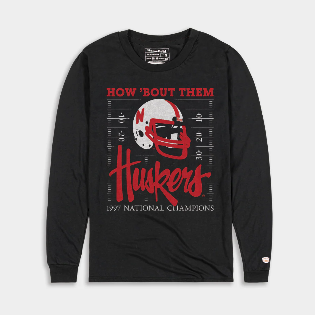 Nebraska "How 'Bout Them Huskers" Football Long Sleeve