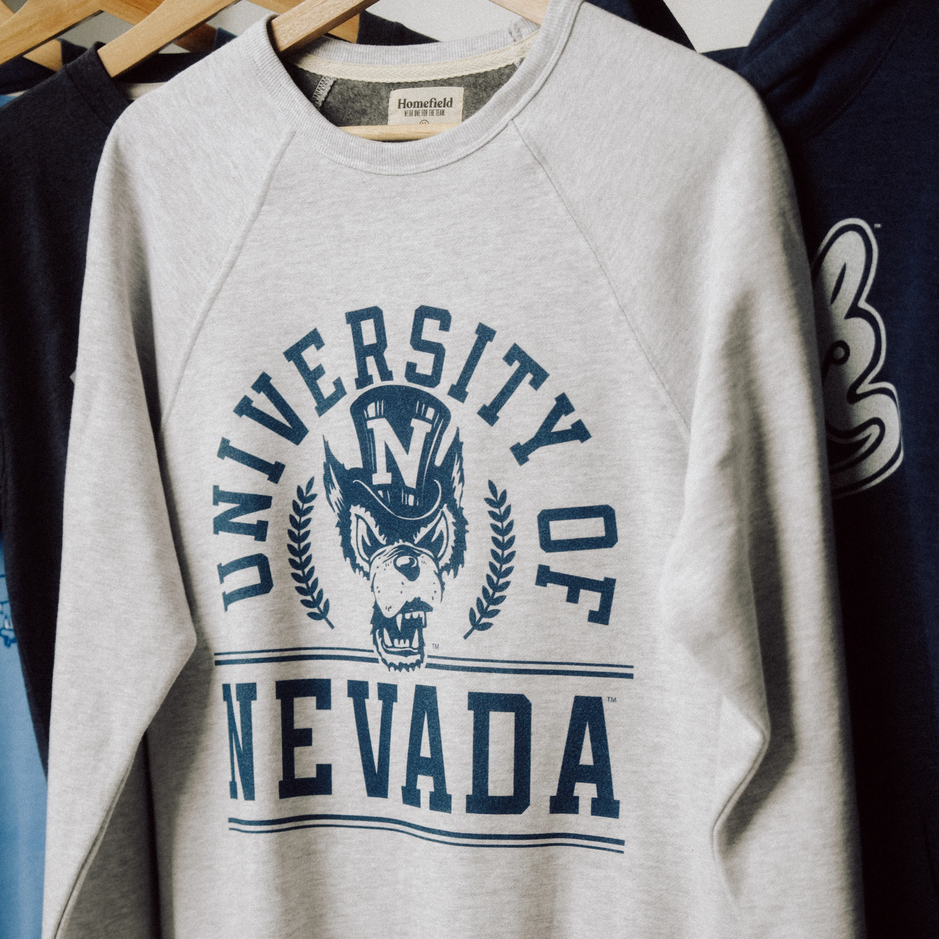 Nevada Wolf Pack Classic Vintage Logo Crewneck - Image 2