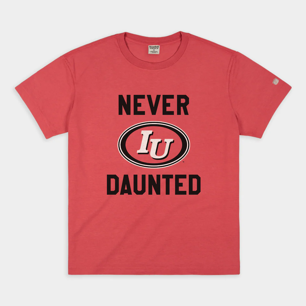 Never Daunted Vintage IU Oval Logo Vintage Heavyweight Tee