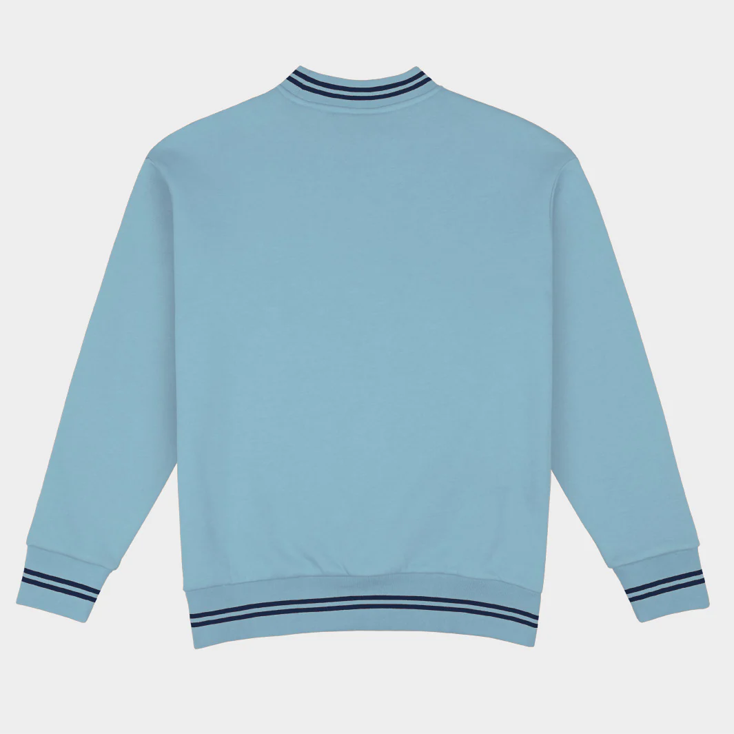 North Carolina Football Embroidered Tri-Stripe Crewneck - Image 2