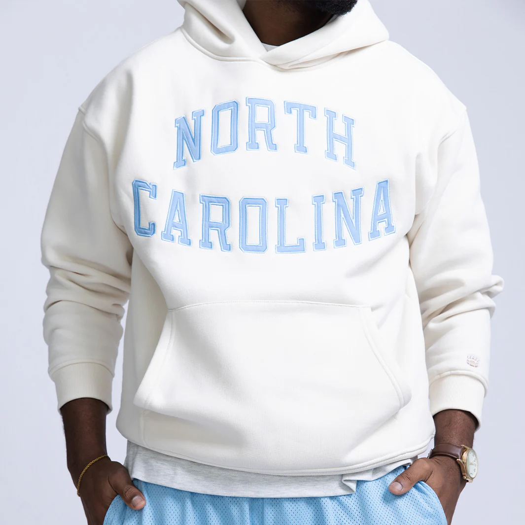 North Carolina Tar Heels 1980s Applique Heavyweight Hoodie - Image 4