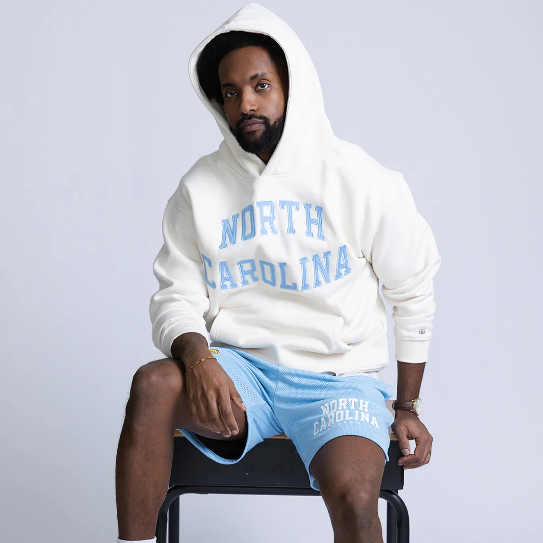 North Carolina Tar Heels 1980s Applique Heavyweight Hoodie - Image 3