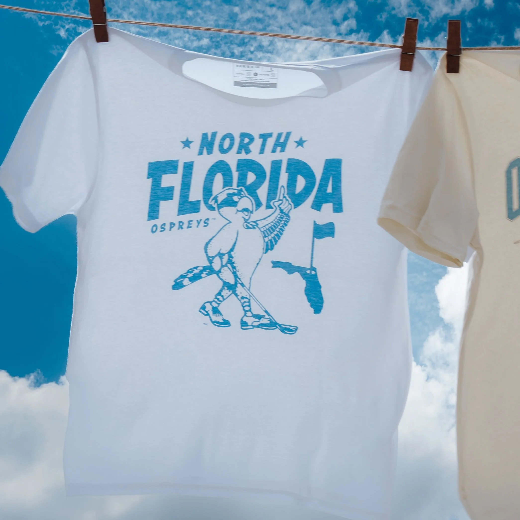 North Florida Ospreys Golf Throwback Tee - Image 2