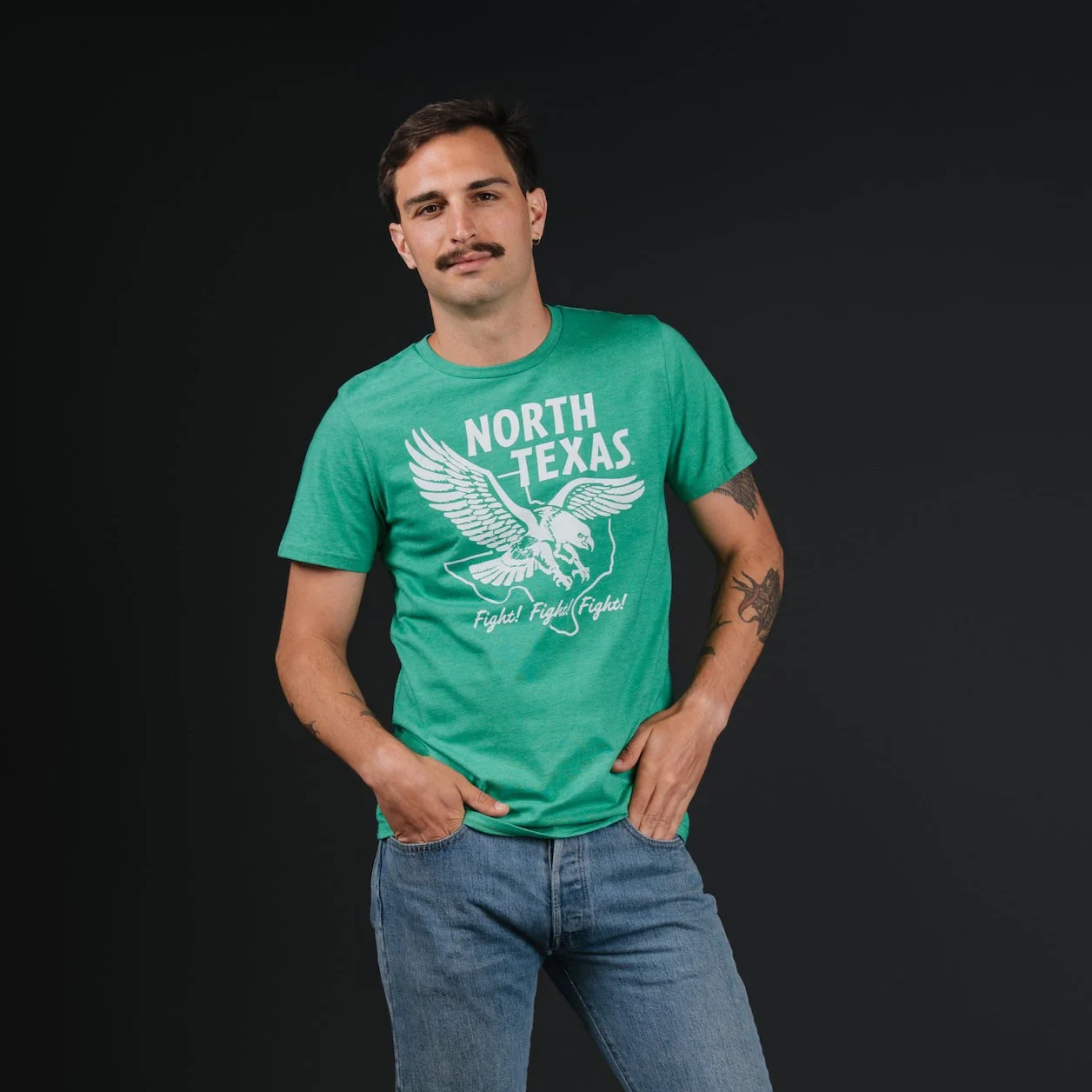 North Texas Mean Green "Fight! Fight! Fight!" Tee - Image 2