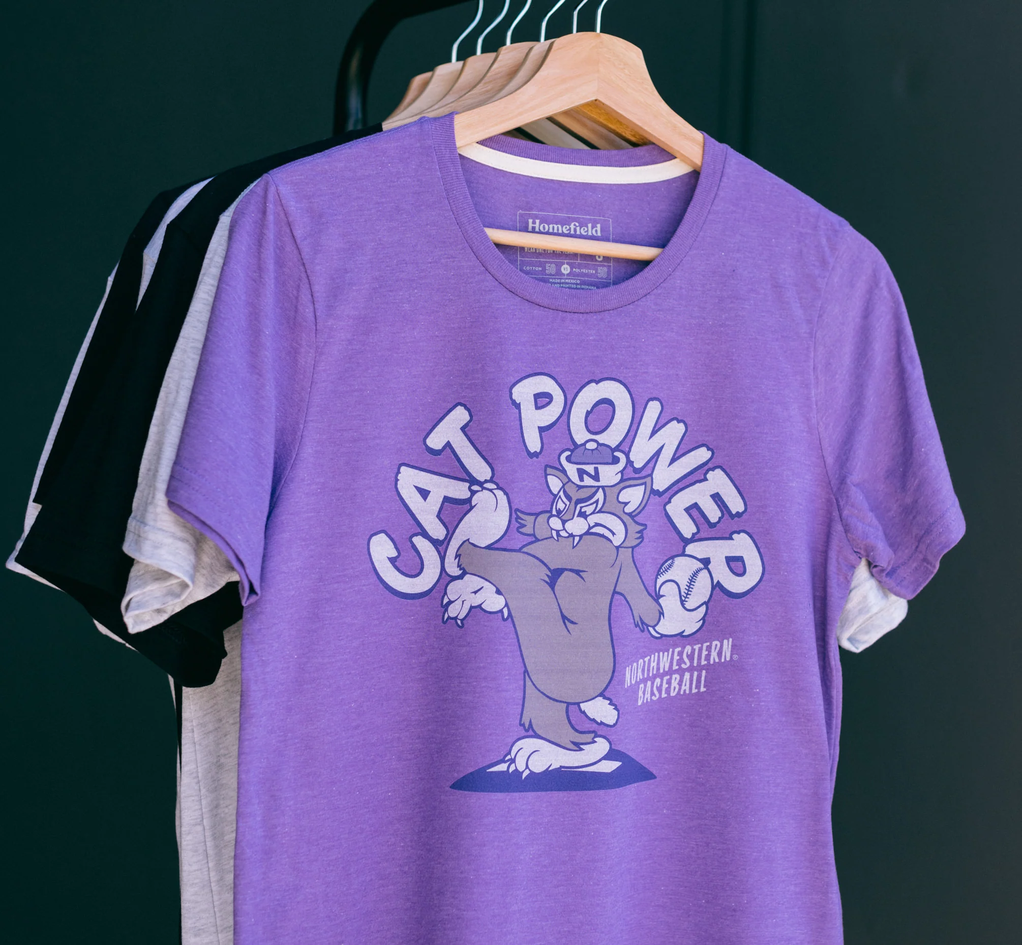 Northwestern Baseball Tee - Image 2
