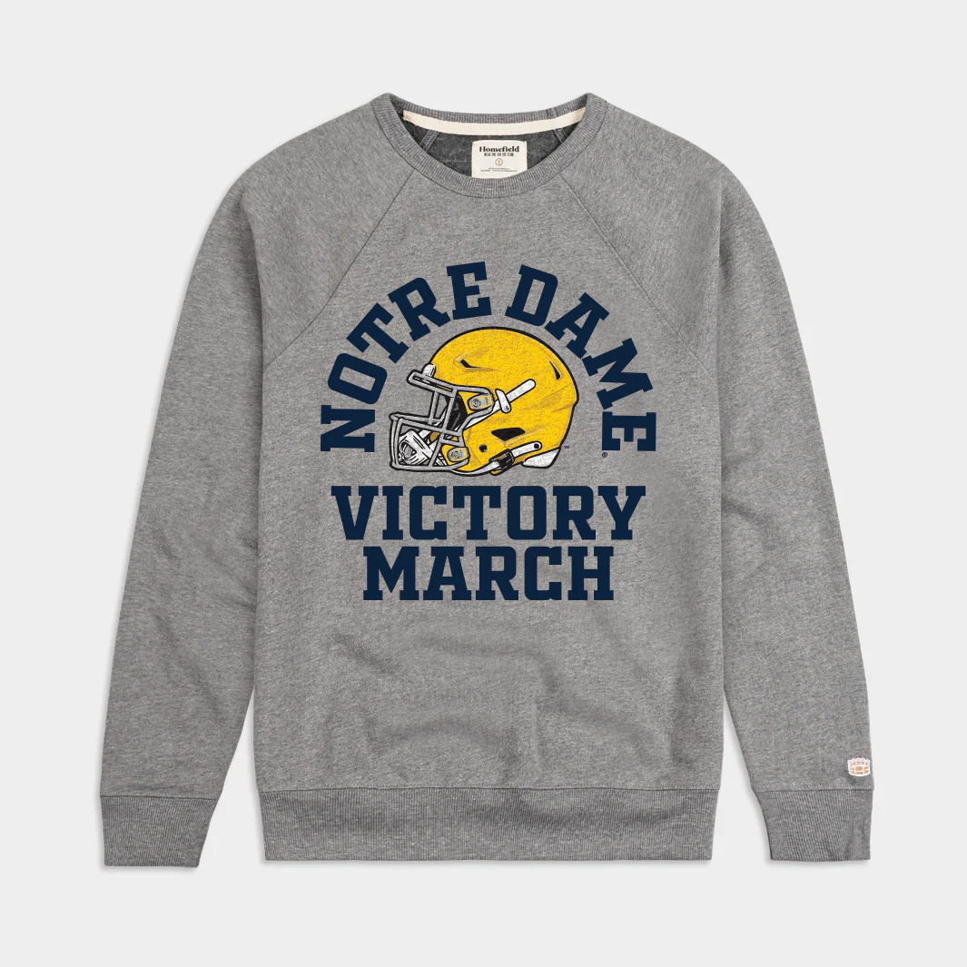 Notre Dame 2025 Victory March Helmet Crewneck