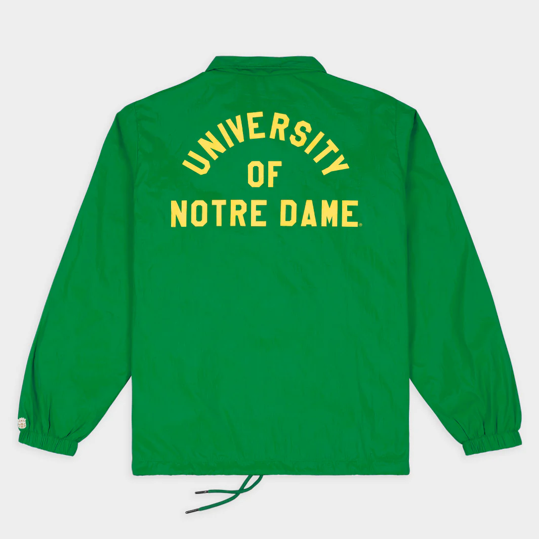 Notre Dame Fighting Irish Shamrock Retro Coaches Jacket - Image 2