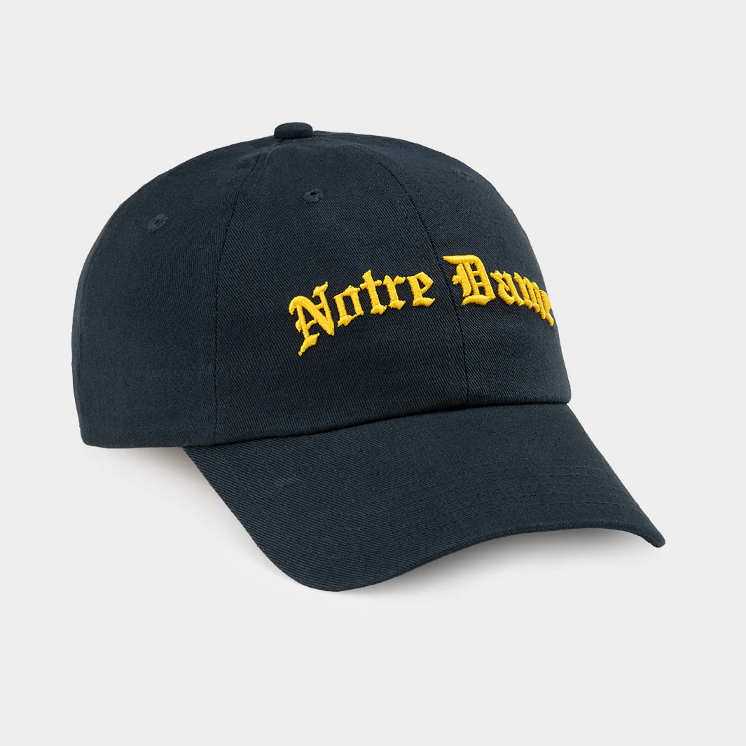 Notre Dame Gothic Type Retro Dad Hat - Image 2