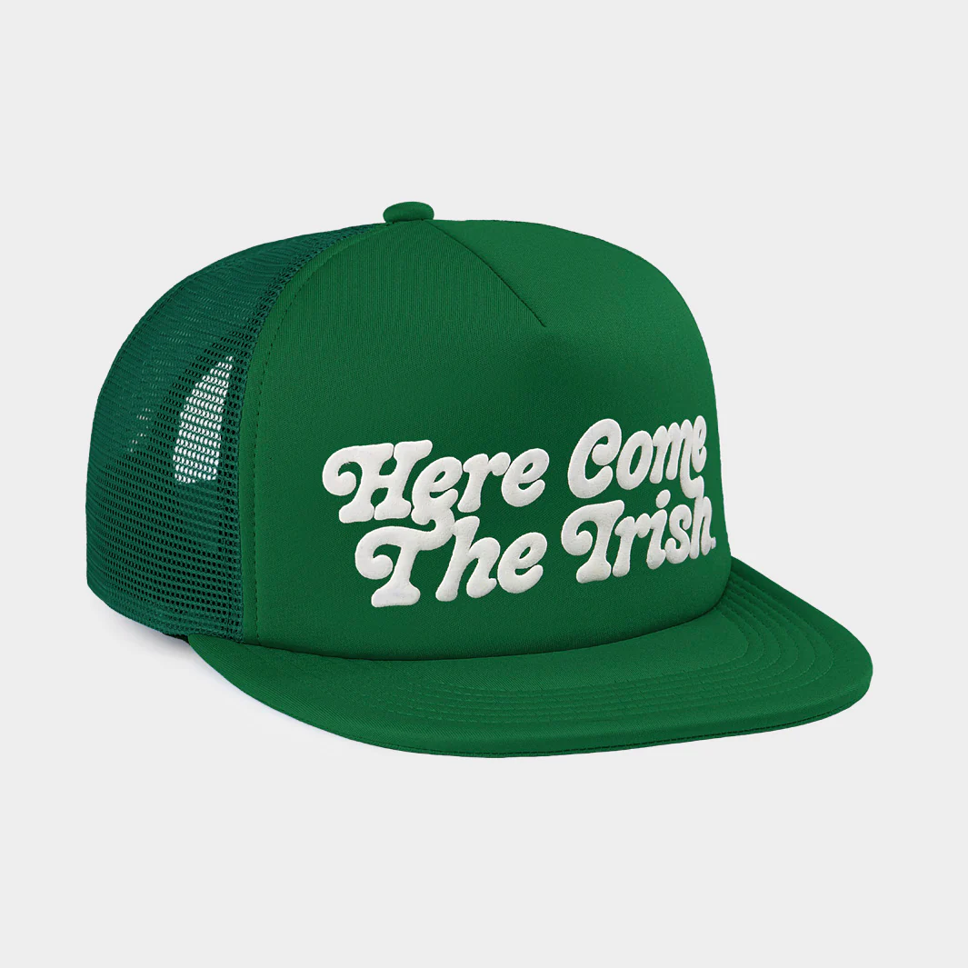 Notre Dame "Here Come the Irish" Puff Ink Trucker Hat - Image 2