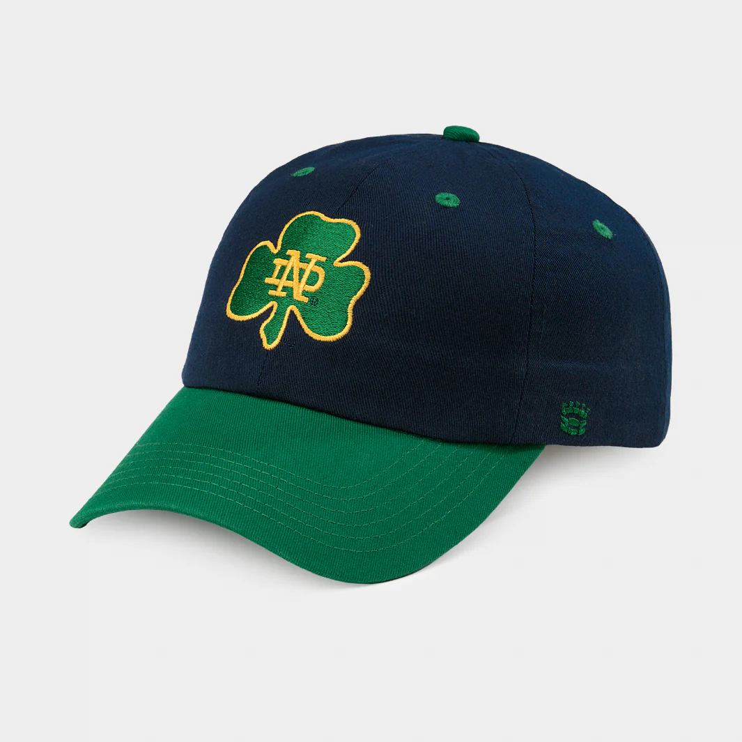 Notre Dame Monogram Shamrock Dad Hat