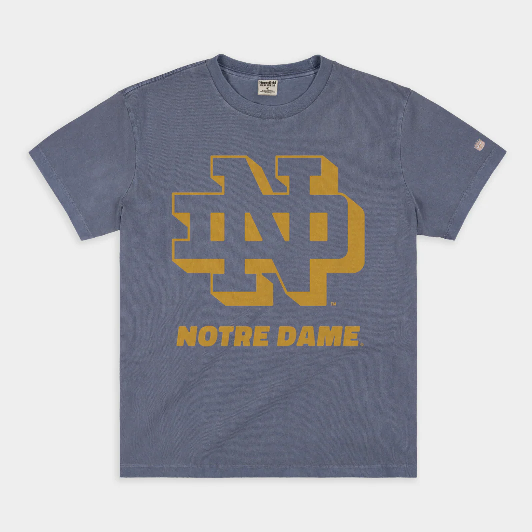 Notre Dame Retro Monogram Vintage Heavyweight Tee