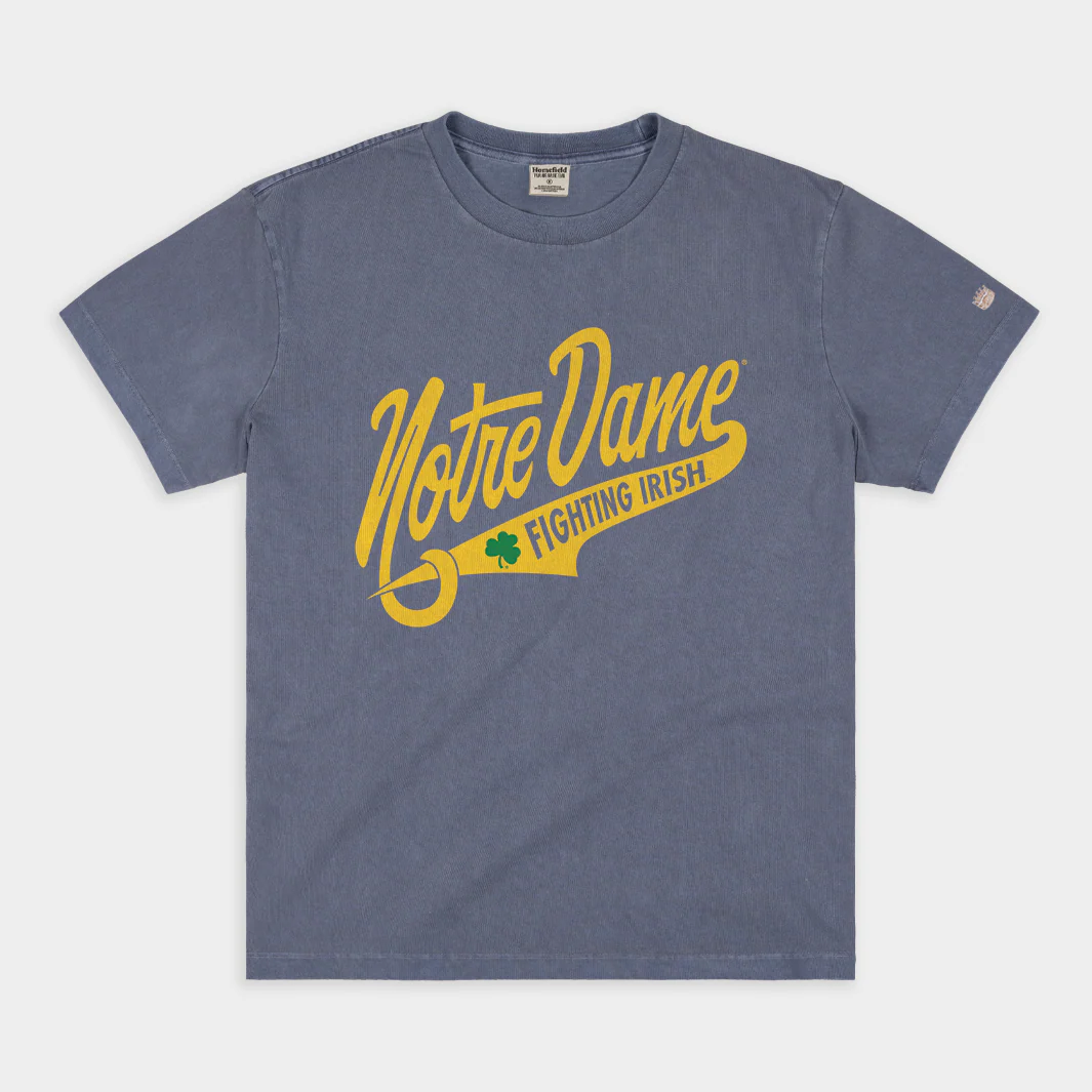 Notre Dame Throwback Script Vintage Heavyweight Tee