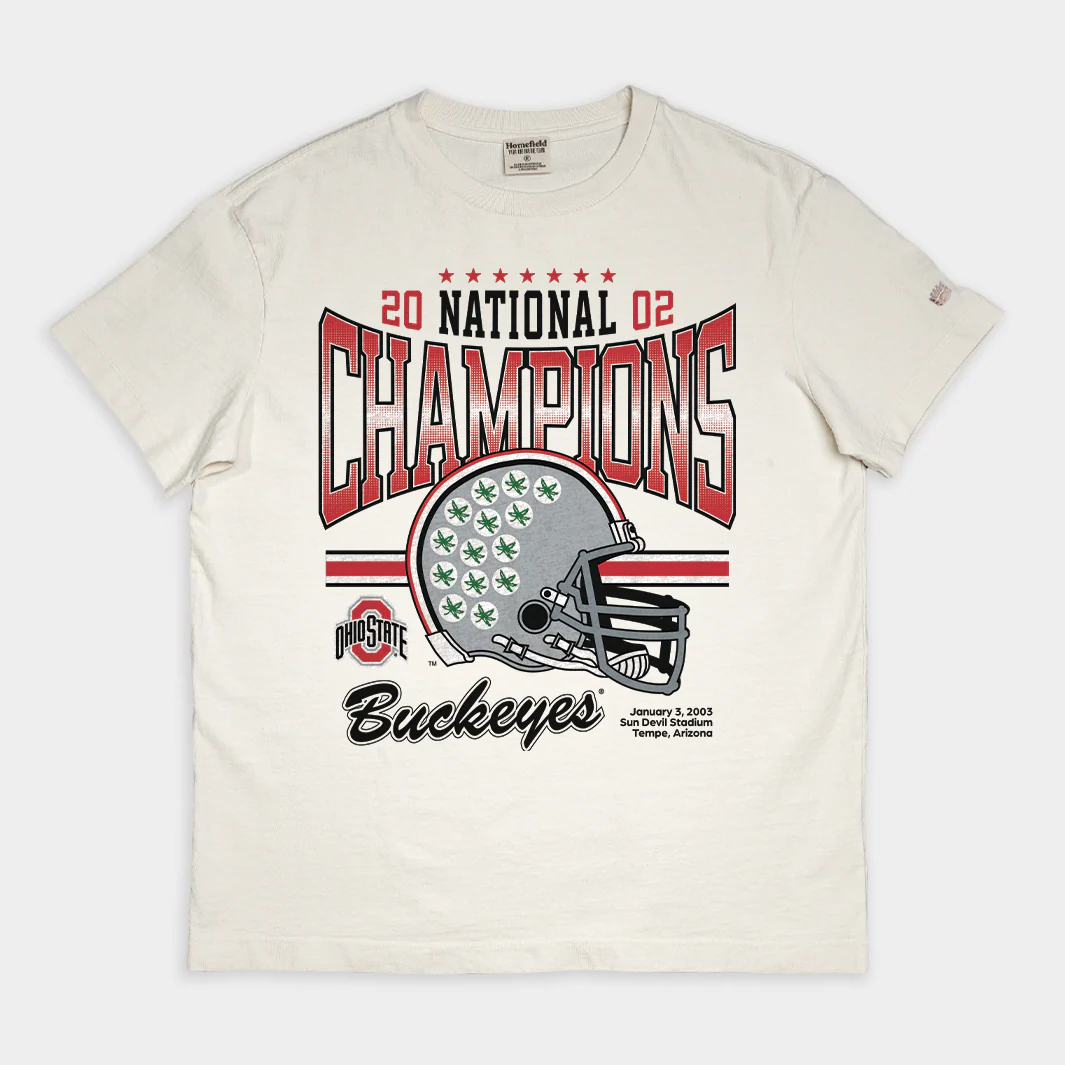 Ohio State Football 2002 National Champs Vintage Heavyweight Tee