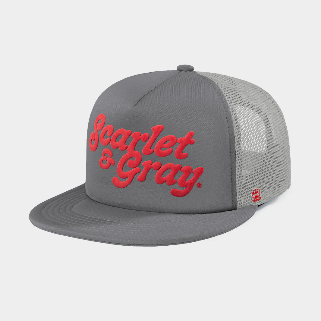 Ohio State "Scarlet and Gray" Puff Ink Trucker Hat
