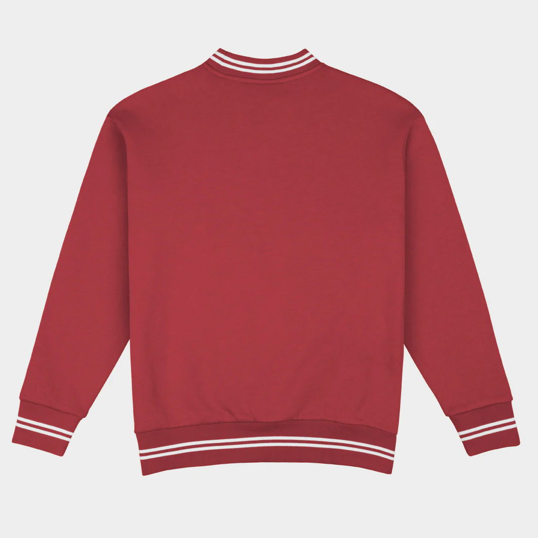 Oklahoma Football Embroidered Tri-Stripe Crewneck - Image 2