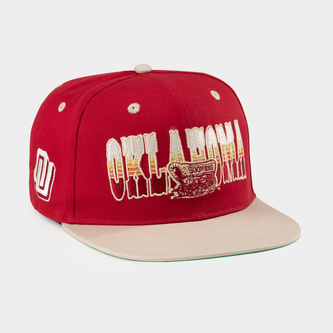 Oklahoma Retro Sooner Schooner 1980s Snapback Hat - Image 2