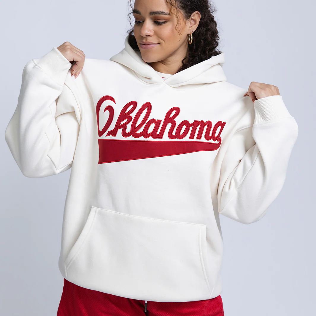 Oklahoma Sooners 1980s Applique Heavyweight Hoodie - Image 3